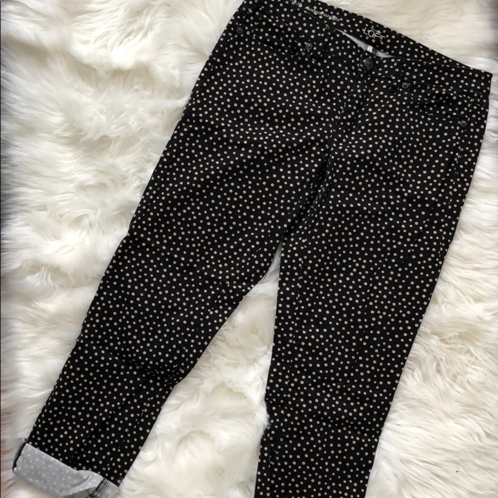 Polka dot black pants